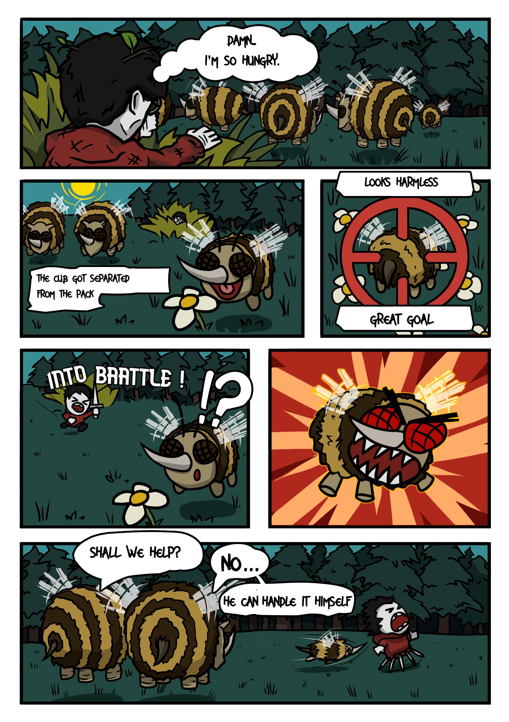 Bumblehorn hunting comic in English