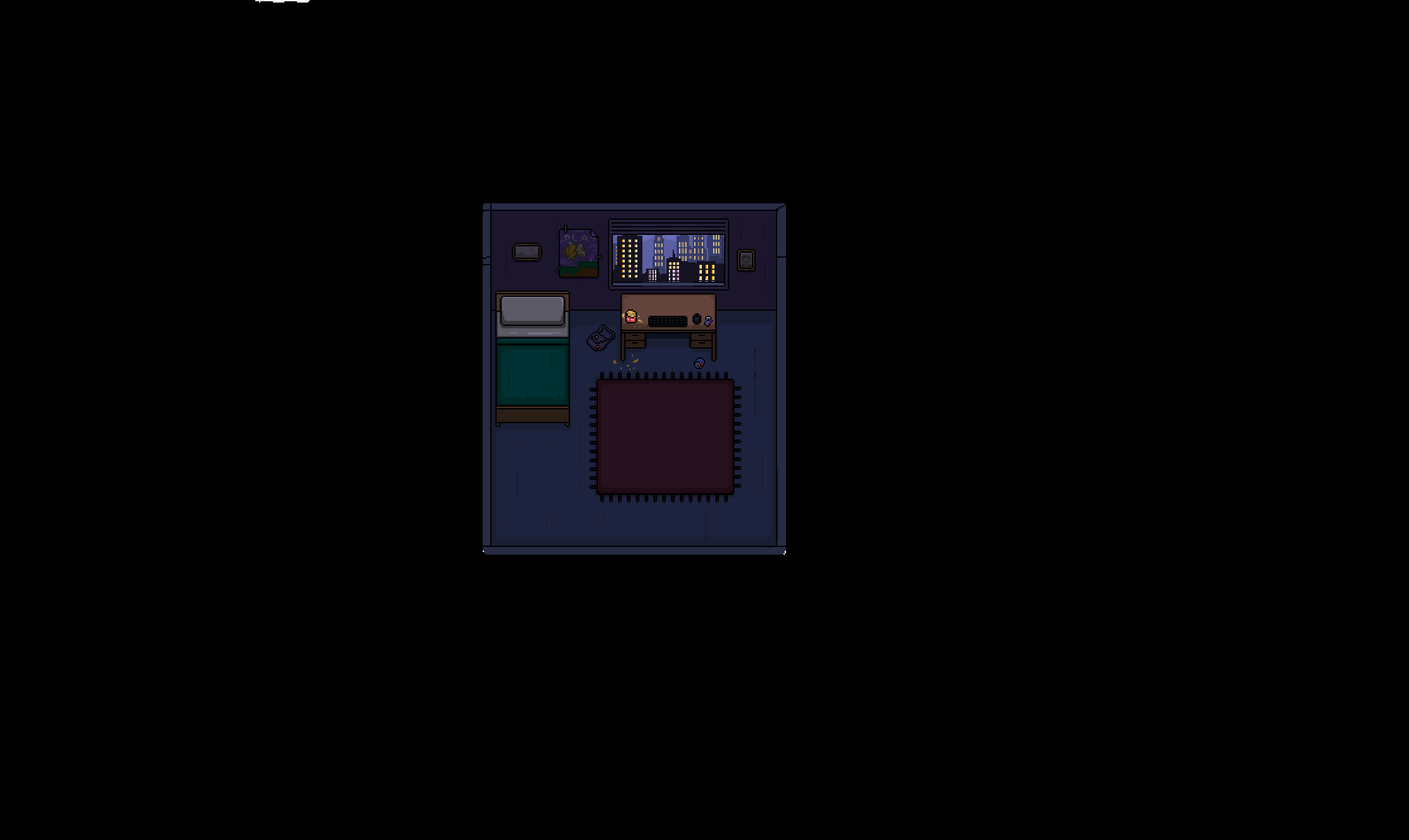 Pixel art room